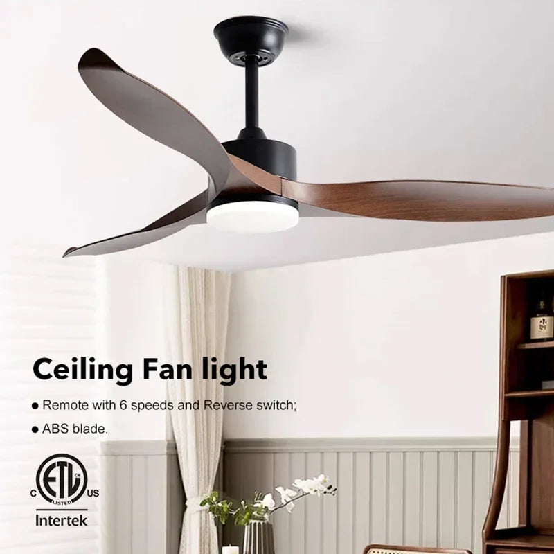 Pure Copper DC Motor Remote Control Ceiling Fan with Light