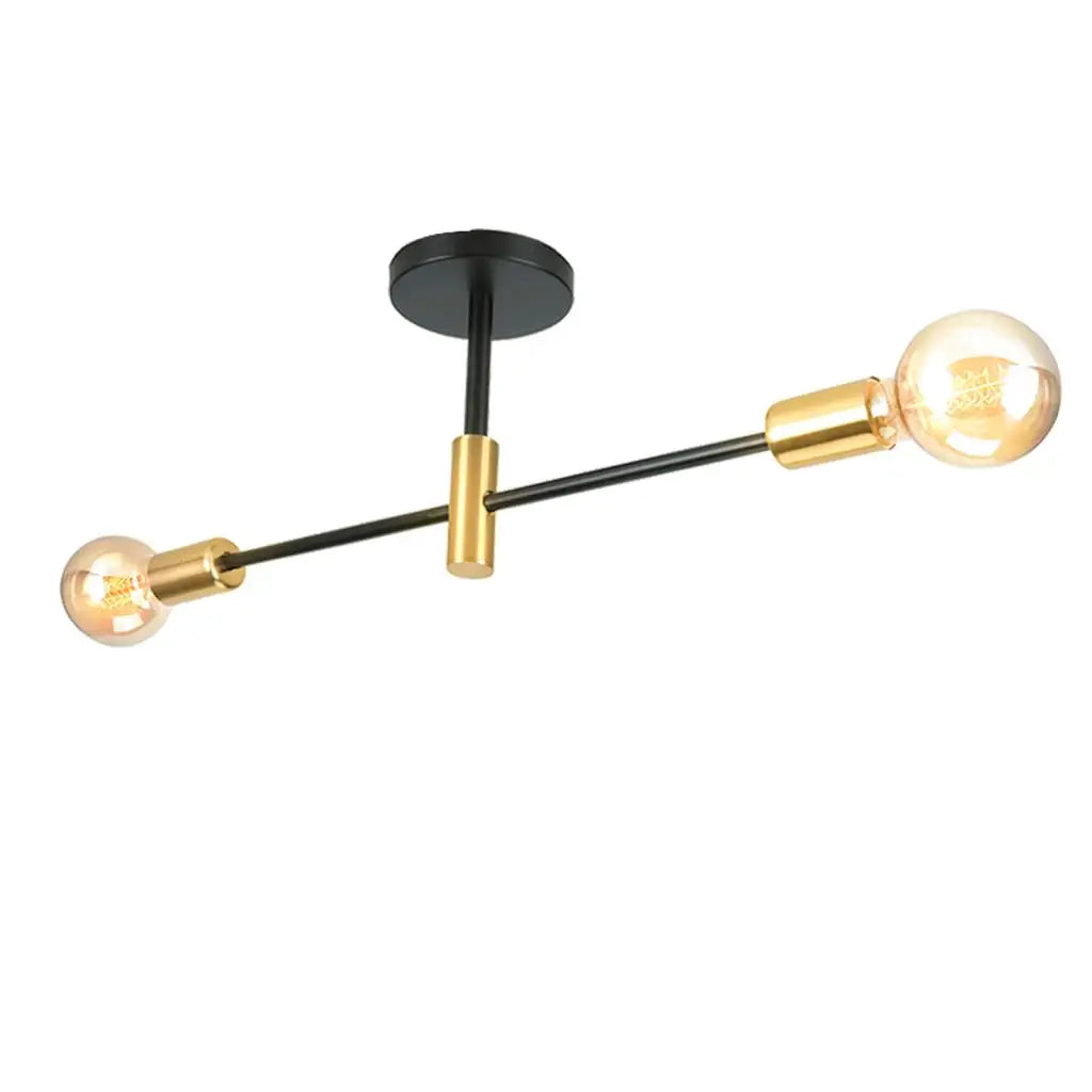 Nordic Minimalist LED Ceiling Chandelier Black Gold for Living Rooms Bedrooms