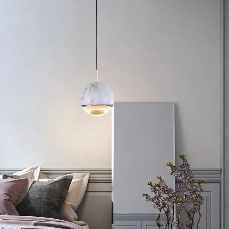 Modern Minimalist Marble Round Chandelier Pendant Lighting