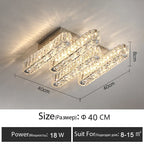 Crystal Luxury Golden LED Ceiling Chandelier