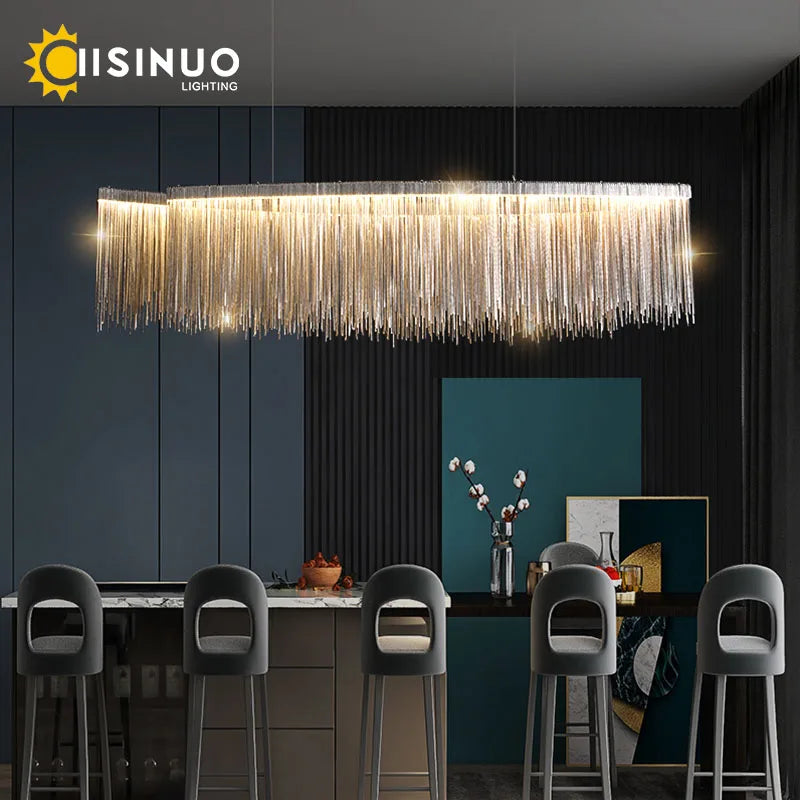 Retro Hanging Chain Chandelier for Restaurant Decor