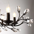Crystal Chandelier: Modern LED Pendant Lamp for Living, Dining, Bedroom, Kitchen. Vintage American Style.