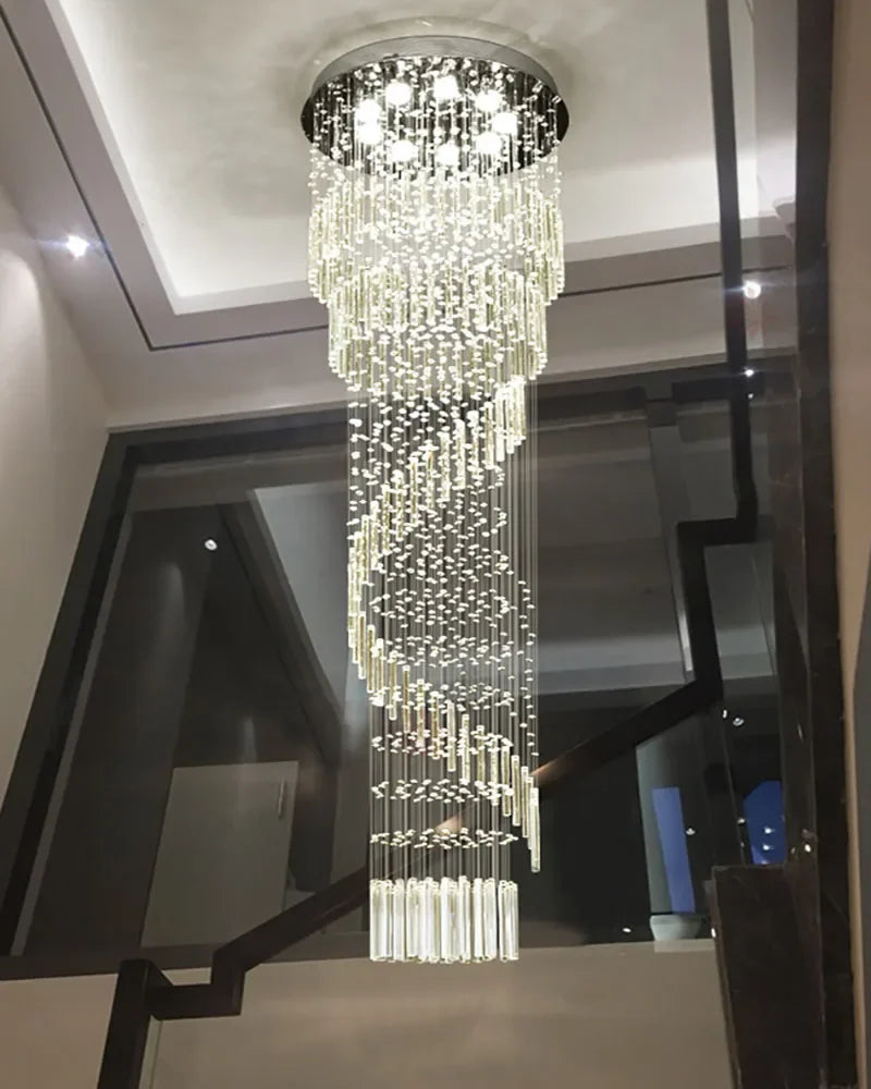 Spiral Ladder LED Chandelier - Luxury Modern Staircase Pendant Lights