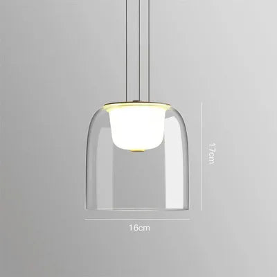 Glass Pendant Light: Modern Nordic Suspension Lighting for Bedroom, Living, Dining, Kitchen, Bar