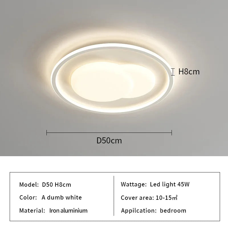 Nordic Minimalism Smart LED Ceiling Light for Modern Home Decor