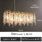Crystal Led Chandelier Golden Luxury Living Room Ceiling Lamp