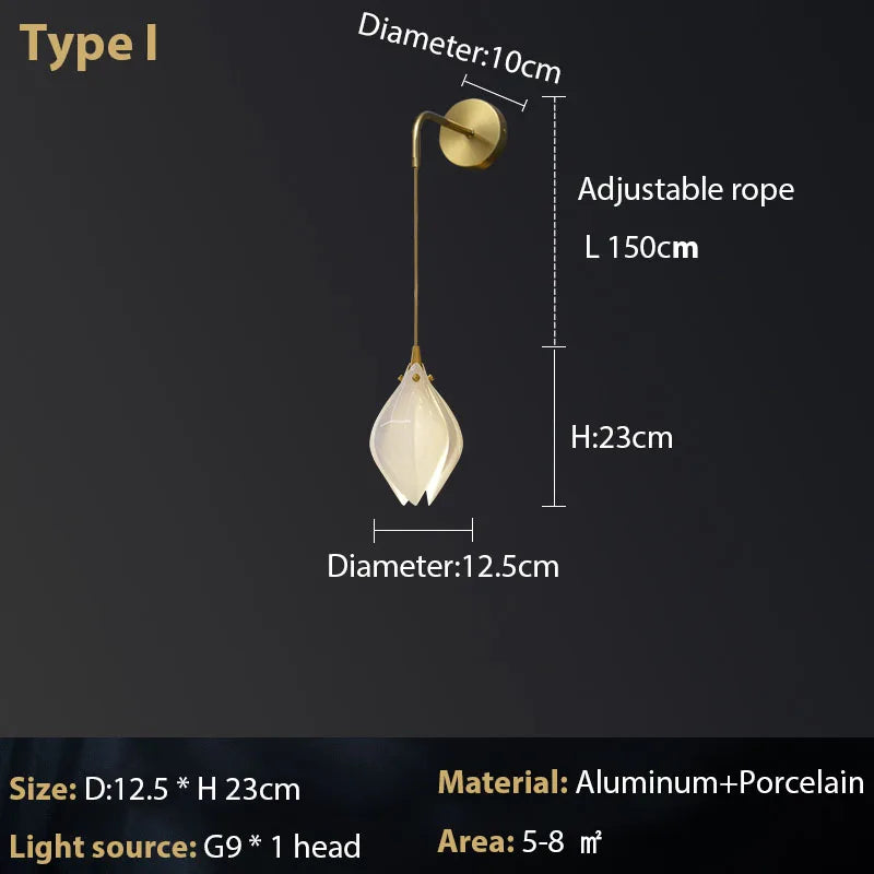 Magnolia Chandelier: Luxury Adjustable Pendant Light for Staircase, Restaurant, Bedroom