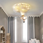 Rocket LED Pendant Light for Kids' Bedroom Study Nursery, Creative Jet Ceiling Chandelier