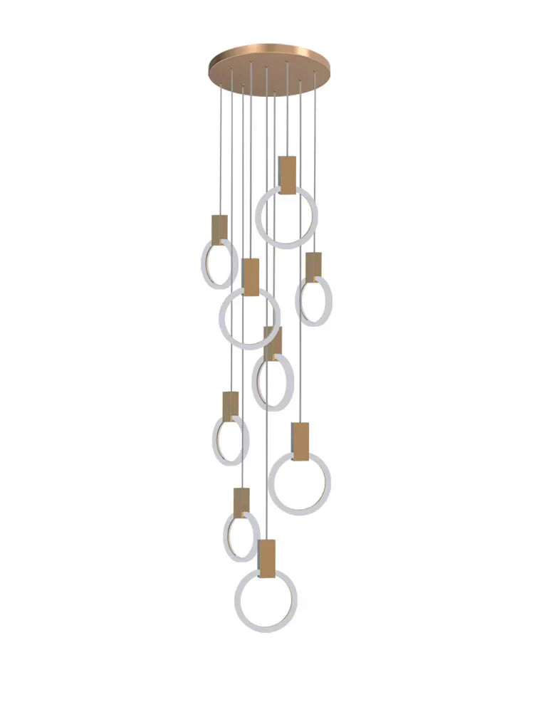 Modern Luxury Gold\Black Acrylic Loft Chandelier