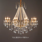 French Pearl Chandelier, Elegant Retro Design for Luxurious Living Spaces
