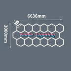 Hexagon LED Ceiling Light for Barbershop and Garage Hair Salon