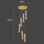 Crystal Chandelier Stair Pendant Lamp Living Room Pendant Lights Interior Lighting