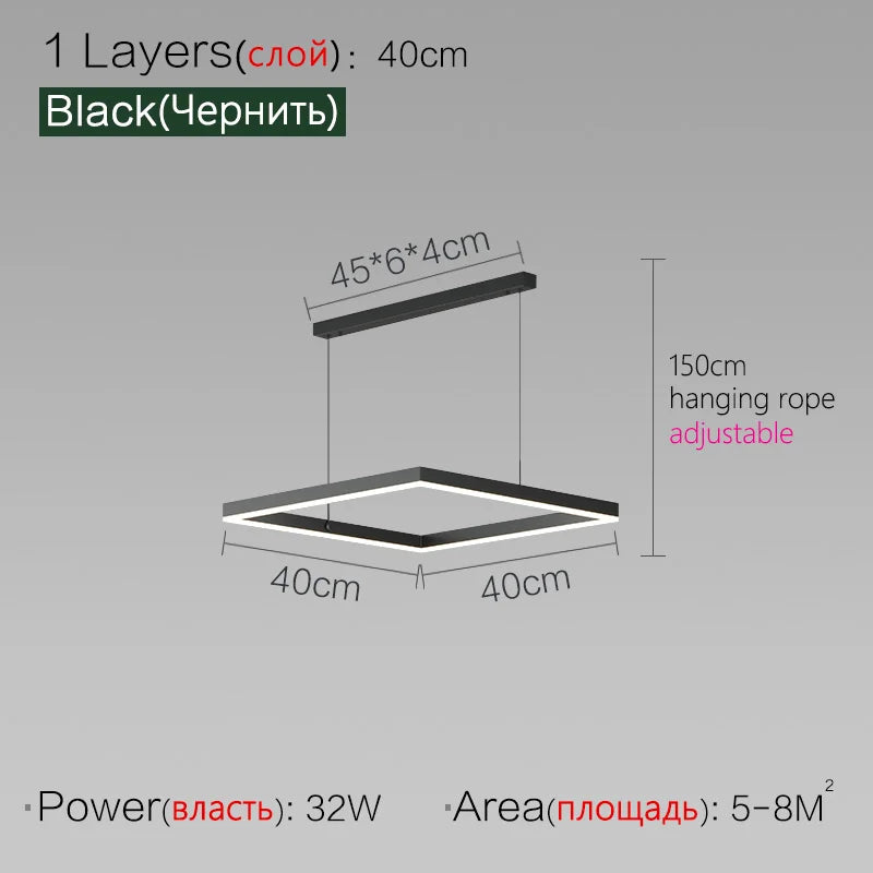 Modern LED Chandelier for Living Room by - Stylish Hanging Light Fixture for Dining and Bedroom