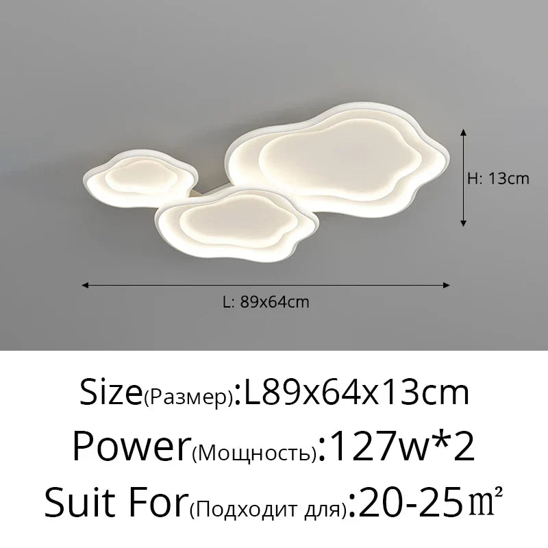 Modern White Round Ceiling Lighting with Remote Control Chandelier