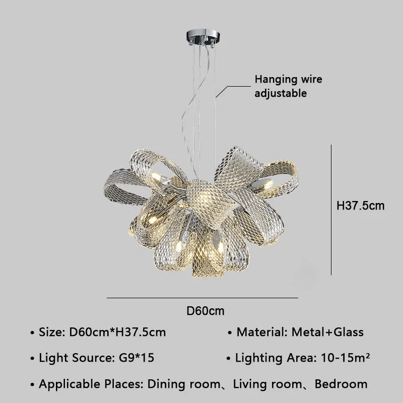 Luxury Glass Pendant Chandelier - Modern Minimalist Living Room Lighting Fixtures