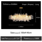 Gold Chandelier Glass Pendant Lamp for Home Decor - Modern Luxury Lighting