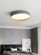 Wood Grain Round LED Ceiling Lamp for Living Room, Bedroom, and Study