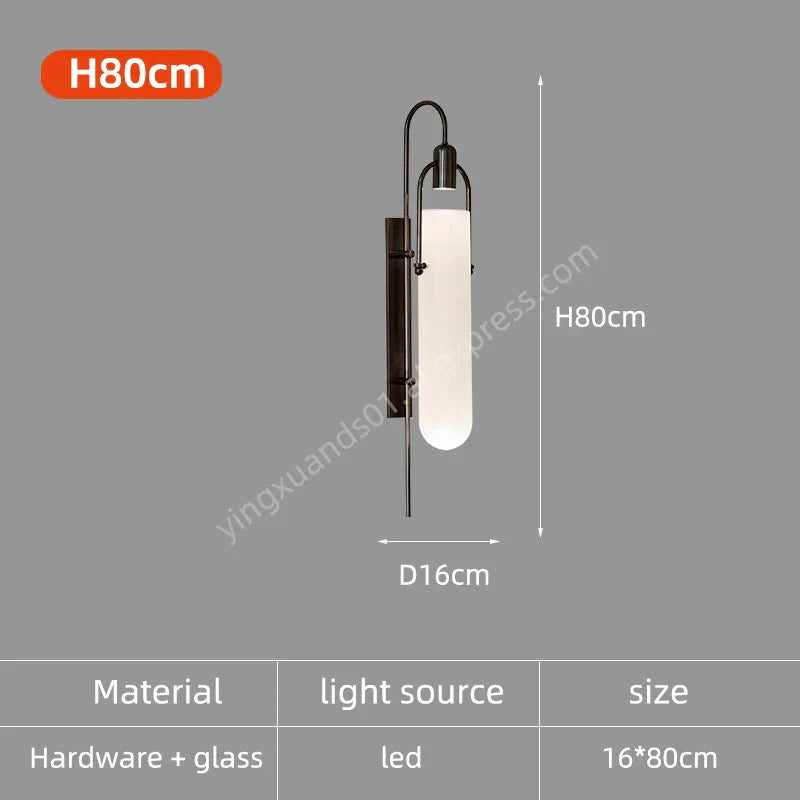 Glass LED Wall Lamp: Modern Interior Lighting for Bedroom, Corridor & Indoor Spaces