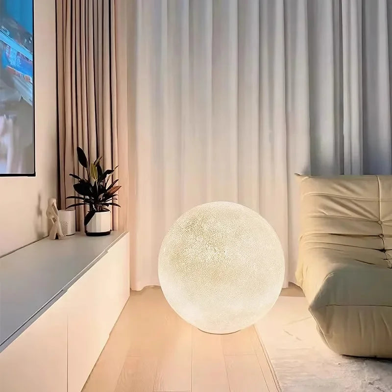 Nordic Moon LED Floor Lamp for Home Decoration and Bedroom Lighting