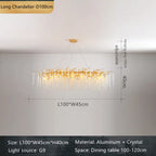 Crystal Branch Chandelier: Elegant French Style Ceiling Light for Living & Dining Room