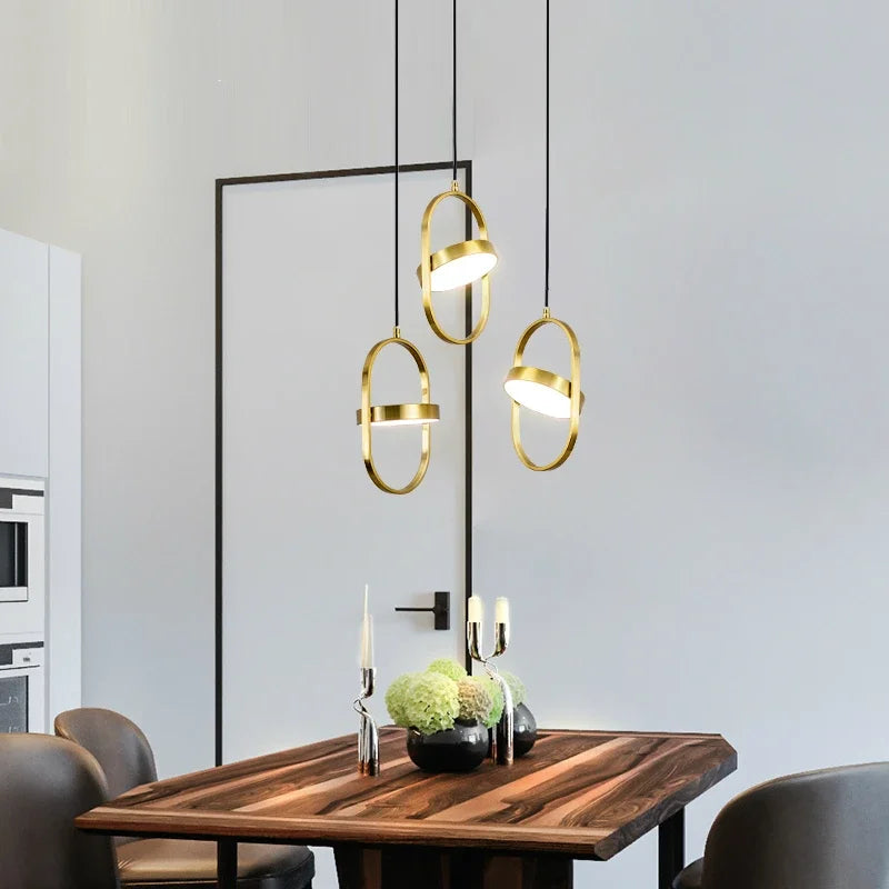 Gold Pendant Lights for Bedroom Kitchen Dining Room Decor