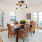 Vintage Industrial Black 4-Head Ceiling Light Fixture for Kitchen, Balcony, Living Room