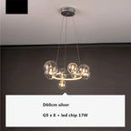 Glass Ball G9 LED Chandelier: Modern Minimalist Nordic Design
