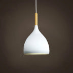 Wood Pendant Light: Modern Nordic Kitchen Ceiling Lamp for Dining Room & Coffee Bar