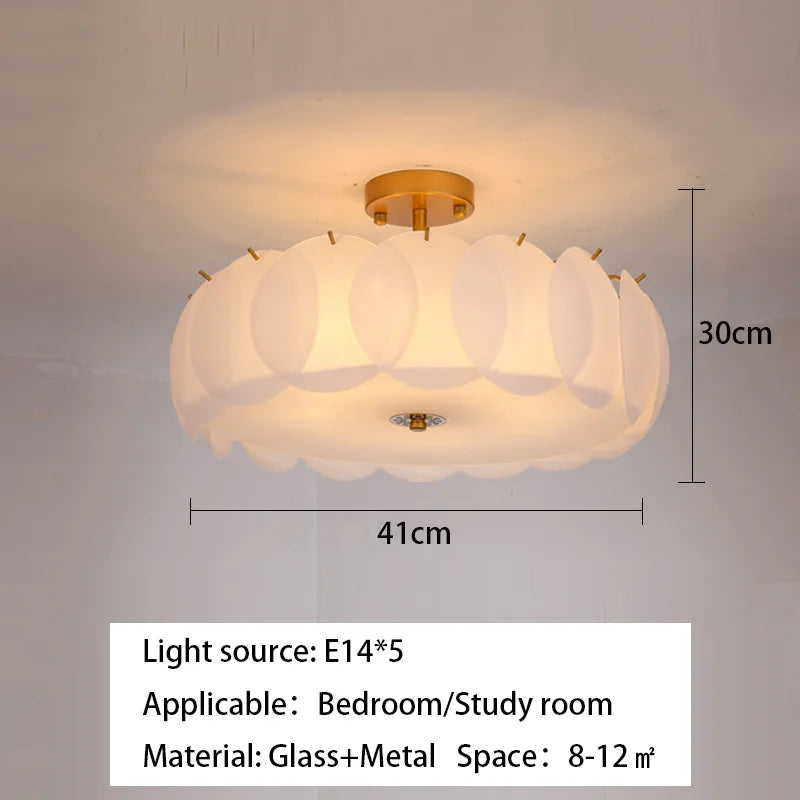 Stylish Glass Ceiling Chandelier for Modern Living Room and Bedroom Lighting