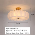 Stylish Glass Ceiling Chandelier for Modern Living Room and Bedroom Lighting