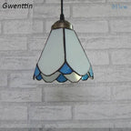 Tiffany Style Pendant Light for Dining Room Tiffany Mediterranean Hanging Lamp for Bedroom by Afralia™