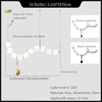 Necklace Pendant Light | Luxury Glass Ball Chandelier for Home