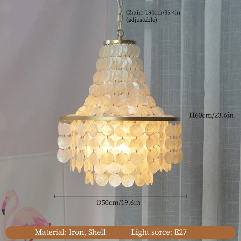 Modern Luxury Shell LED Ceiling Chandelier for Home Decor - Villa, Living Room, Staircase