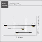 Geometric Line Iron Pendant Lamp for Living Room, Bedroom, Study, Dining - Home Decor Luminare