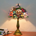 Dragonflys Tiffany Stained Glass Table Lamp Vintage Bedroom Desk Light