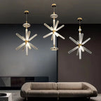 Glass Tubes LED Chandelier: Modern Luxury for Living Room, Bedroom, Hotel & Aisle