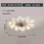 LED Indoor Ceiling Light: Modern Art Luster for Bedroom Hall Living Kids Room