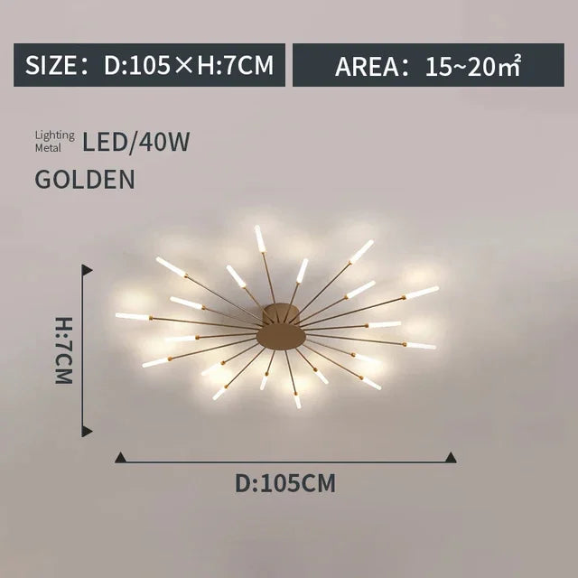 LED Indoor Ceiling Light: Modern Art Luster for Bedroom Hall Living Kids Room
