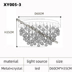 Crystal Chandelier: Modern Luxury LED Ceiling Lamp for Living Room and Bedroom