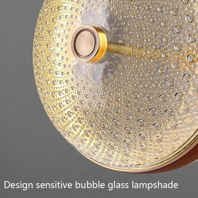 Copper Glass Wall Lamp: Nordic Light Luxury Leather Bedroom Decor