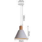 White Industrial LED E27 Pendant Light for Modern Home Kitchen Decor
