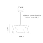 White Silk Pendant Chandelier for Living Room Hotel Hall - Modern Ceiling Lamp