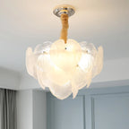 French Cream Crystal Chandelier for Luxury Living Room, Net Red Feather Design