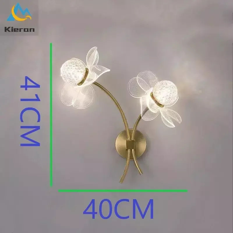 Sunflower LED Wall Lamp: Nordic Modern Bedroom Decor Flower Wall Light