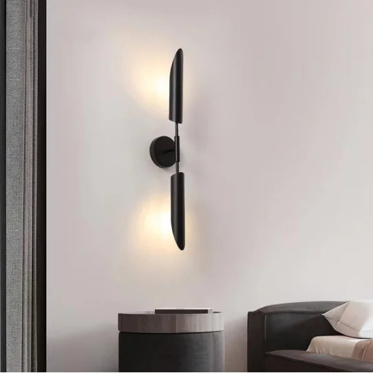Golden Inclined Tube Wall Lamp for Modern Luxury Living Room Bedroom Décor