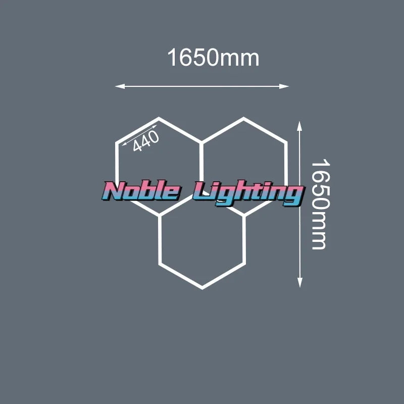 Honeycomb Hexagon LED Garage Light: Bright Ceiling Lighting for Auto Body Repair & Workshop.