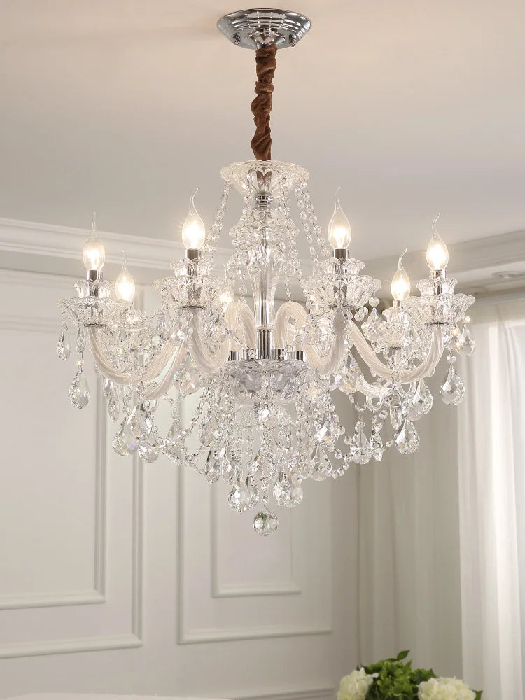Crystal Chandelier LED Candle K9 Crystal Lamp for Living Dining Bedroom Shop