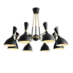 Afralia Nordic LED Multiple Head Chandelier - Black/White Iron Art - Living Room/Bedroom/Kitchen/Hotel
