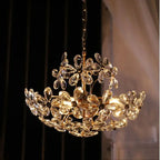 Crystal Flower Pendent Chandelier - Modern Design for Living Room, Restaurant, and Bedroom