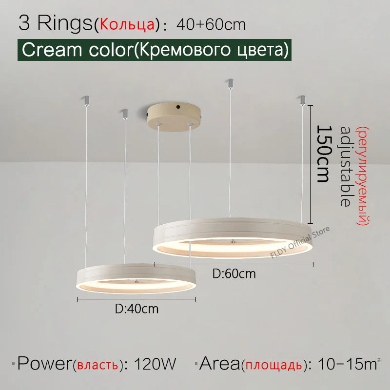 Modern Nordic Round Ceiling Chandelier Dining Bedroom Kitchen Lighting Lamps
